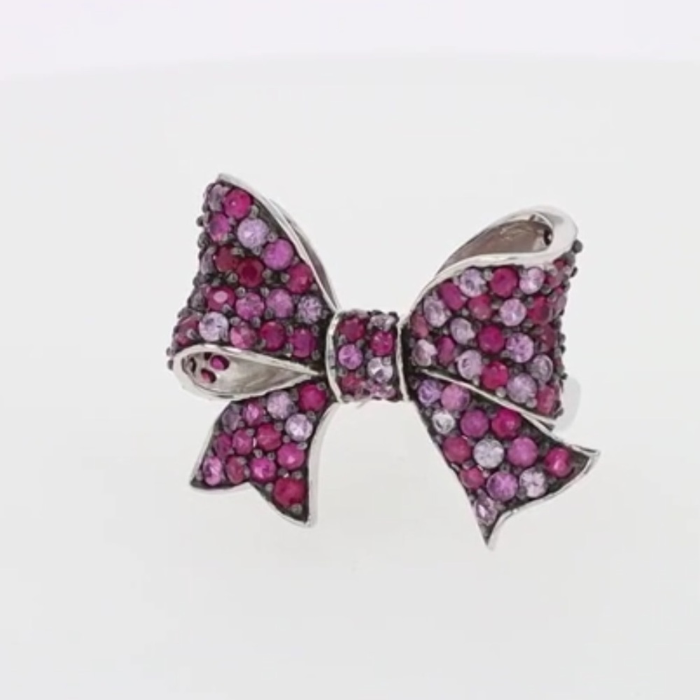 EFFY Pink Sapphire 3.91 tcw Bowtie NWT Ring 💖 - Picture 9 of 13